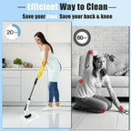 Electric Spin Scrubber,Cordless Cleaning Brush,Shower Cleaning Brush with 8 Replaceable Brush Heads, Power Scrubber 5 Adjustable Speeds for Floor Bathroom Shower Bathtub Glass Car, Gift