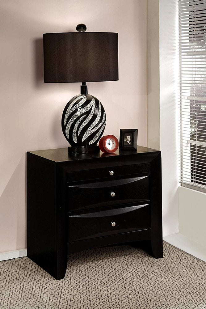 The Malden Solid Wood Three-Drawer Nightstand