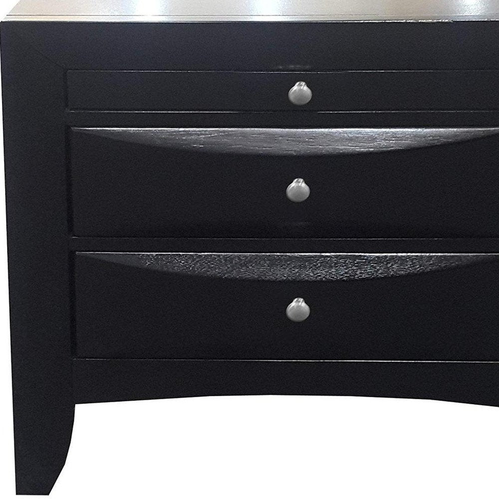 The Malden Solid Wood Three-Drawer Nightstand