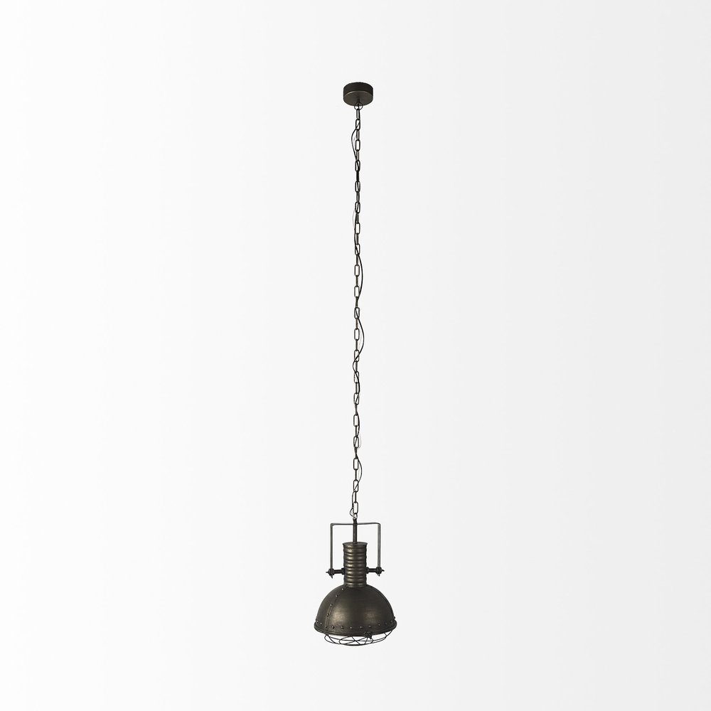 The Underhill Black Metal Caged Pendant Light