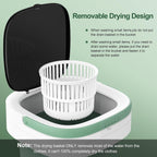 Portable Washing Machine, 12L Upgraded Mini Washing Machine with Spin Basket, Foldable Washer Cleaning for Underwear, Baby Clothes Socks and Small Items, Small Washer for Apartments, Dorm,Rv (Green)