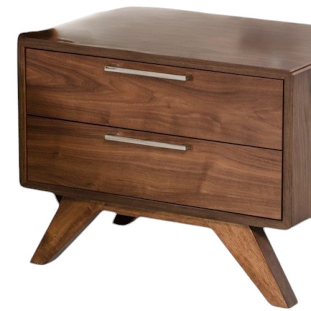 The Lockwood Solid Wood Two-Drawer Nightstand