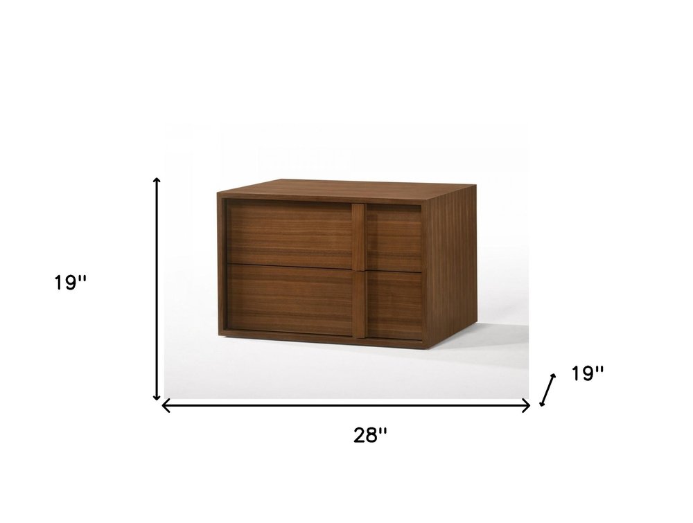 The Norwood Solid Wood Two-Drawer Nightstand