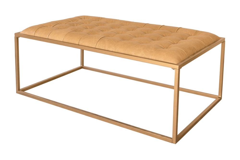 The Saddler Tufted Leather Coffee Table