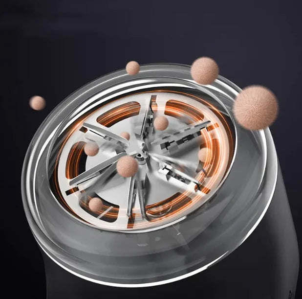 Stainless blade wheel removes lint and pills