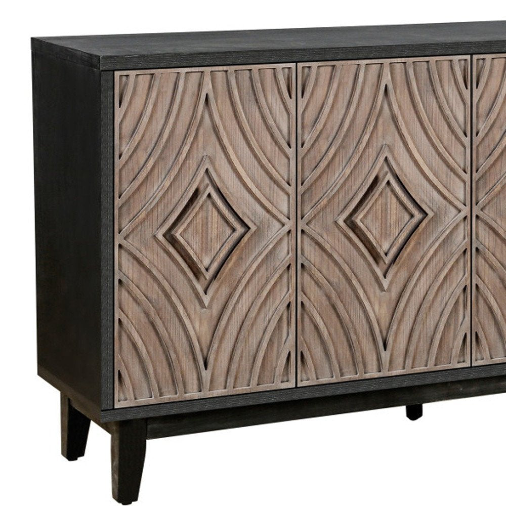 The Uxley Carved Wood Sideboard