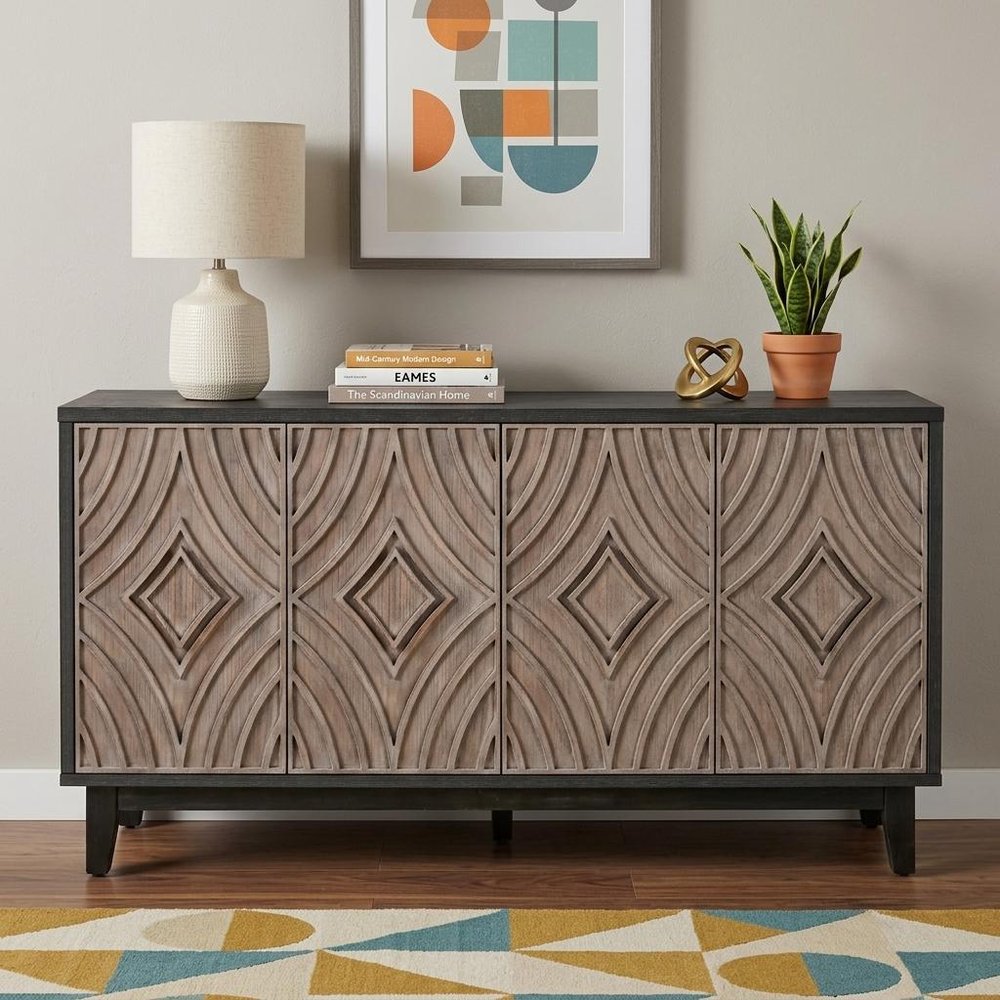 The Uxley Carved Wood Sideboard