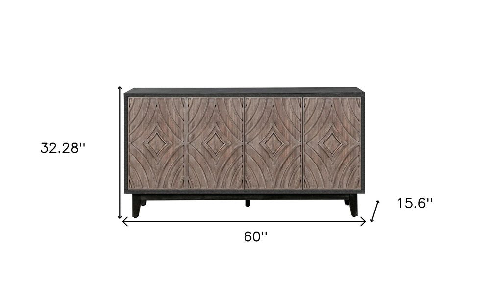 The Uxley Carved Wood Sideboard