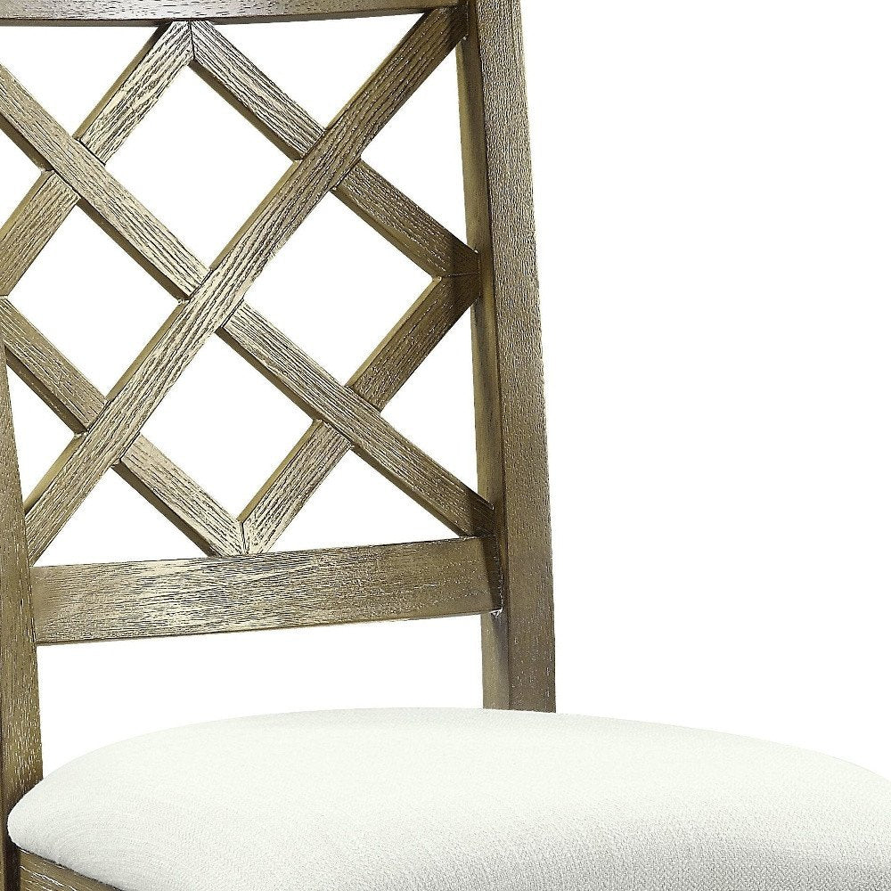 The Sudbury Linen Cross Back Dining Chairs (Set of Two)