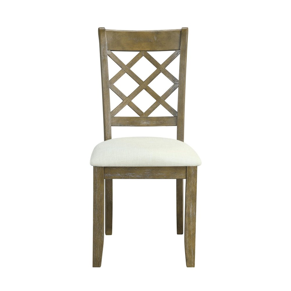 The Sudbury Linen Cross Back Dining Chairs (Set of Two)