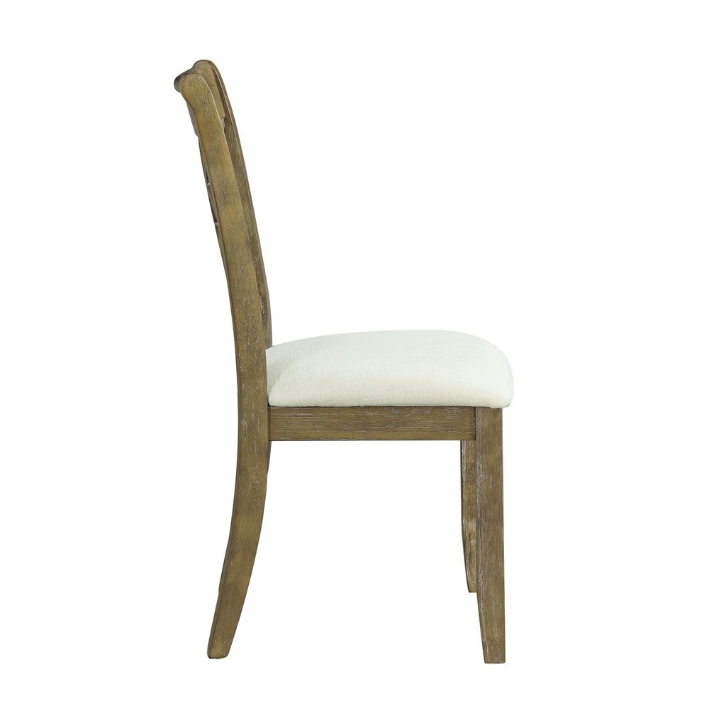 The Sudbury Linen Cross Back Dining Chairs (Set of Two)