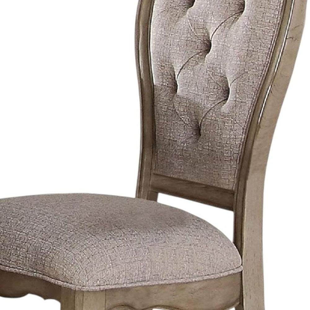 The Vickery Tufted Fabric Dining Chairs (Set of Two)