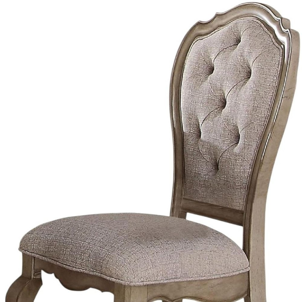 The Vickery Tufted Fabric Dining Chairs (Set of Two)