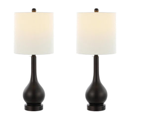 The Dune Antiqued Bronze Table Lamps (Set of Two)