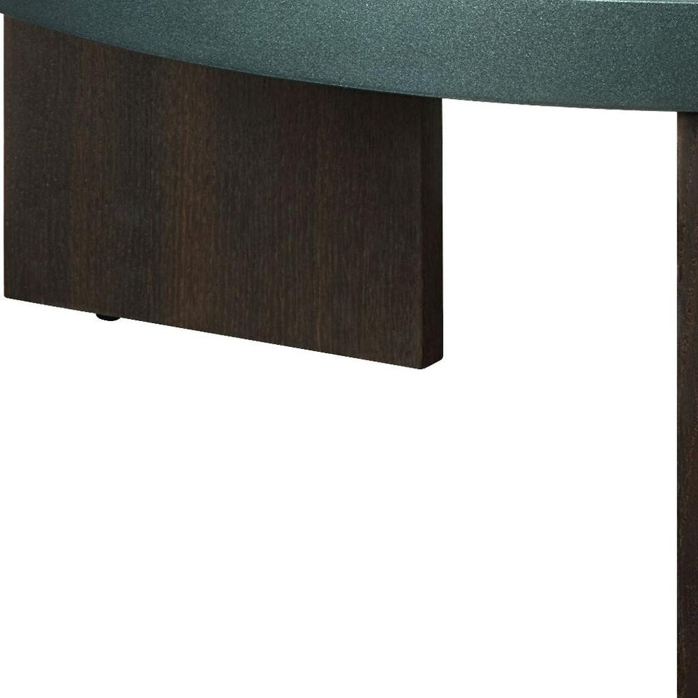 The Fairlie Dark Green Wood Coffee Table