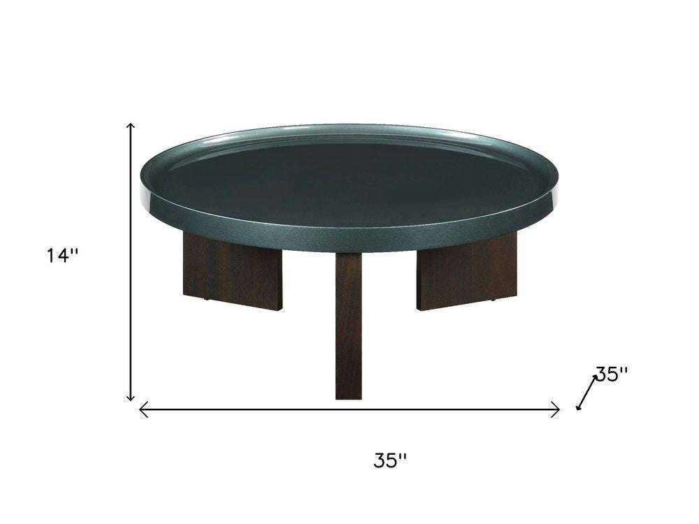 The Fairlie Dark Green Wood Coffee Table