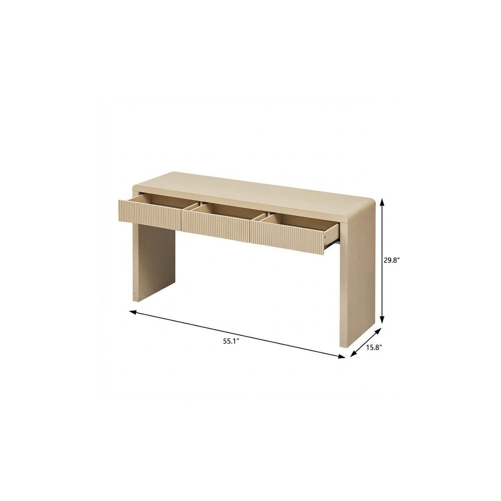 The Dorset Acacia Pedestal Console Table