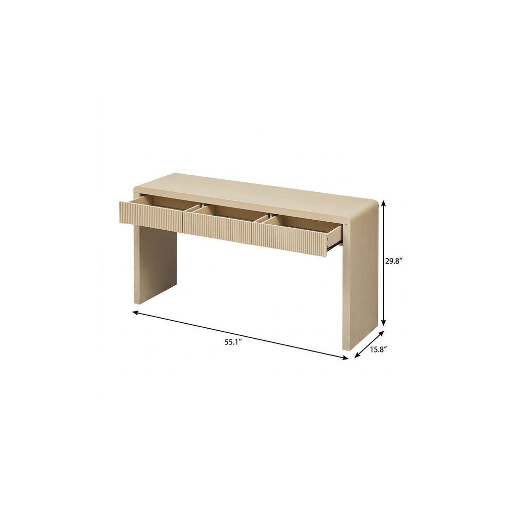 The Dorset Acacia Pedestal Console Table