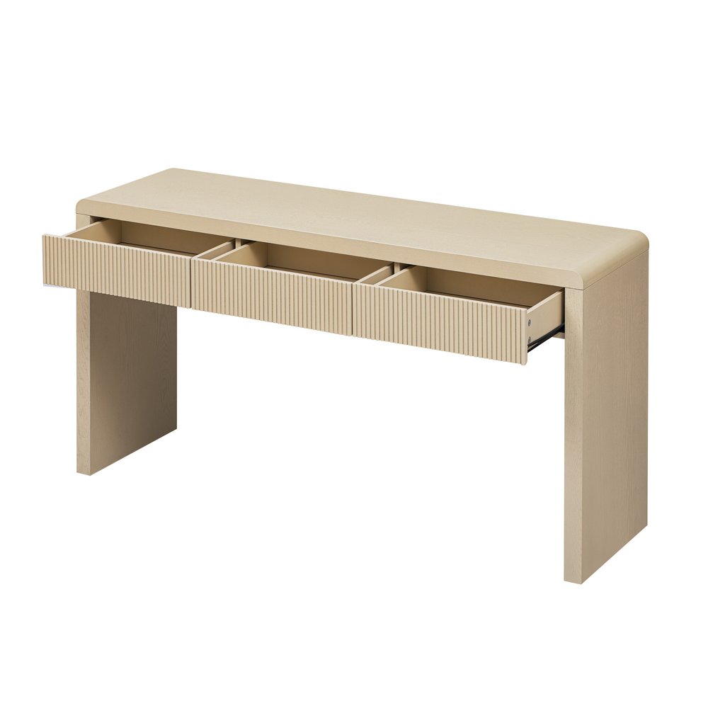 The Dorset Acacia Pedestal Console Table