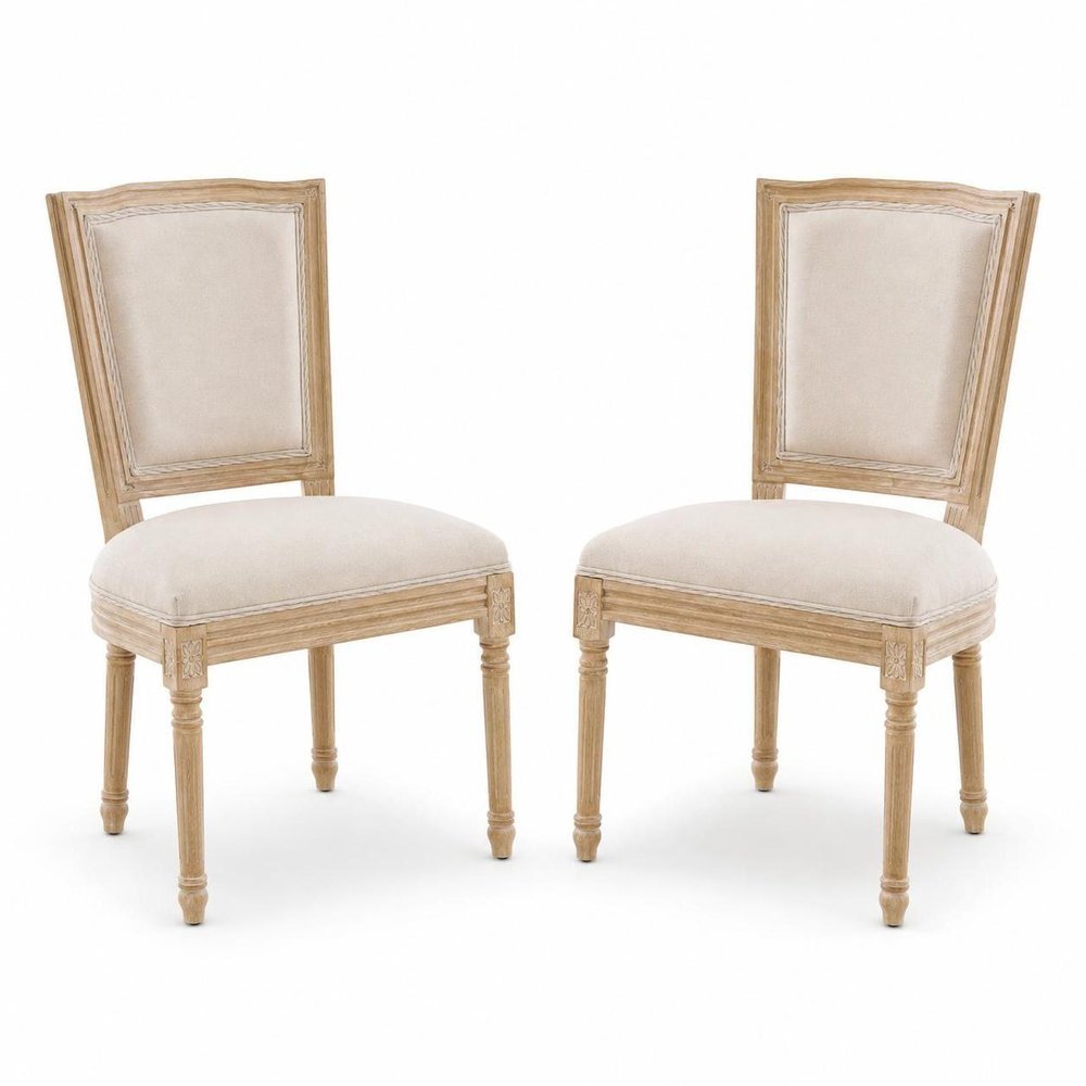 The Wendover Linen Dining Chairs (Set of Two)