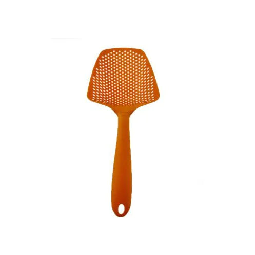 Kitchen Scoop Strainer – Drain & Serve in One - Orange