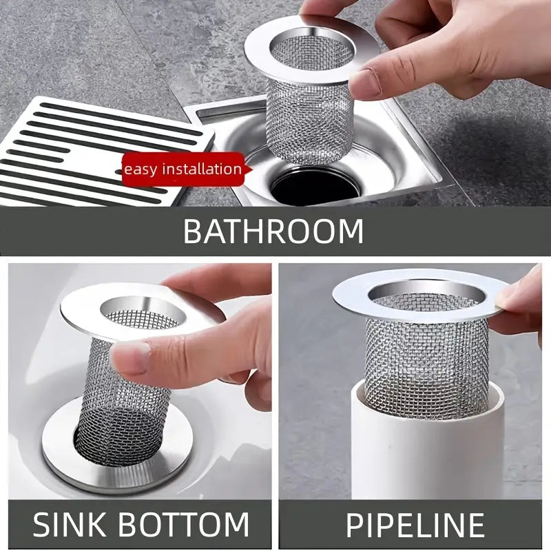 Roomlift drain strainer for bathroom, sink and pipeline
