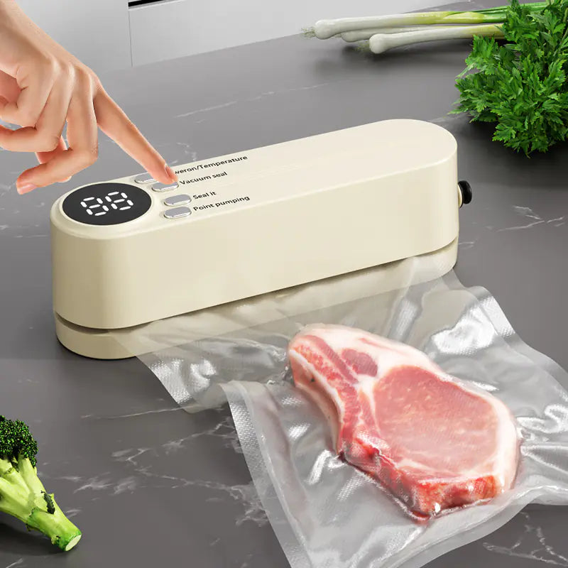 Vacuum-sealing fresh meat for the freezer