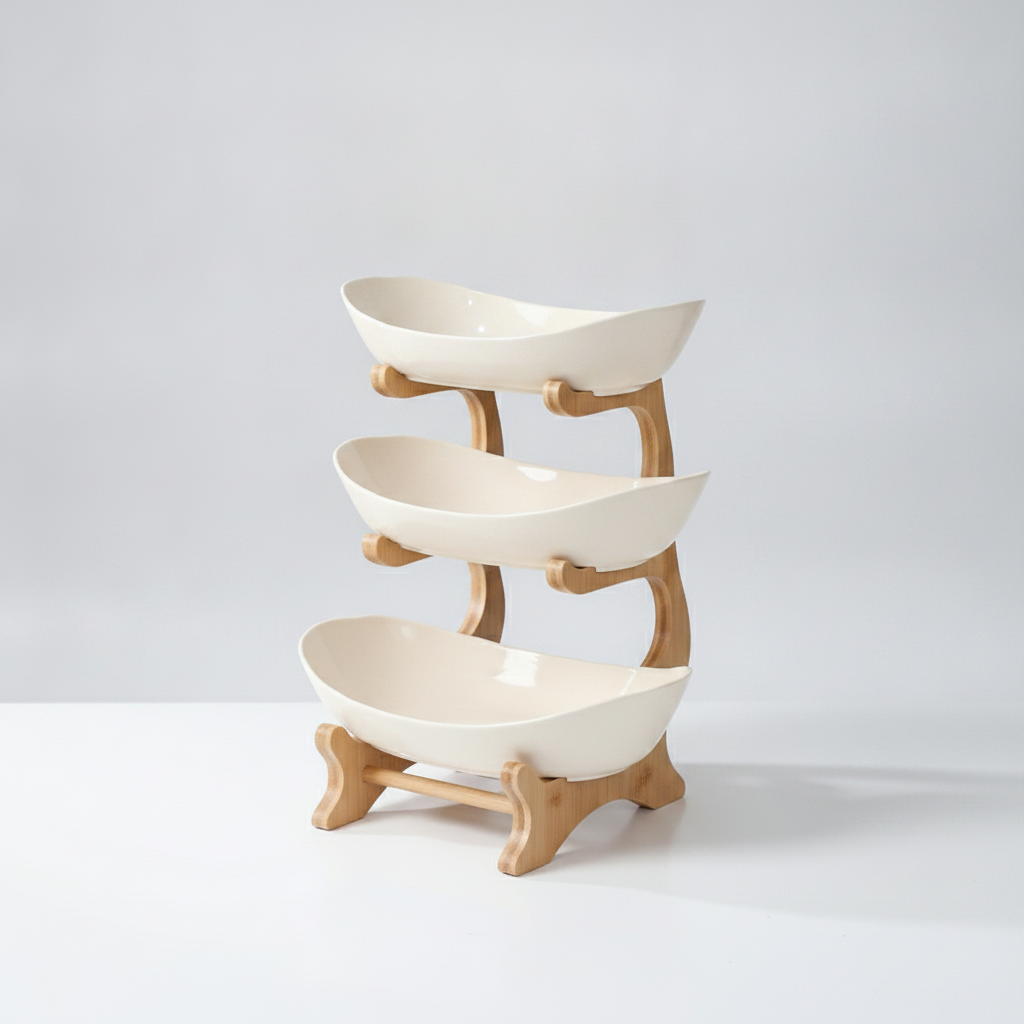 Roomlift Fruit Serving Stand 3-tier bamboo