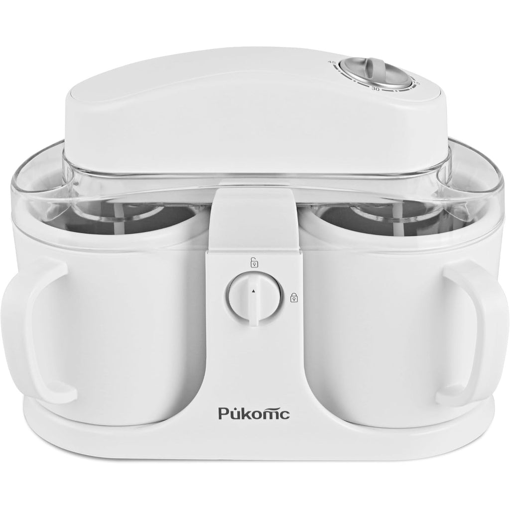 Home Ice Cream Maker Machine with 2 Ice Cream Bowls, 0.9 Quarts | Easy to Operate and Clean, Ideal for Homemade Ice Cream & Frozen Yogurt，Includes Recipes，15-25 Minutes
