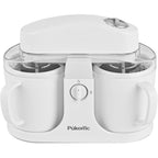 Home Ice Cream Maker Machine with 2 Ice Cream Bowls, 0.9 Quarts | Easy to Operate and Clean, Ideal for Homemade Ice Cream & Frozen Yogurt，Includes Recipes，15-25 Minutes