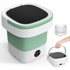 Portable Washing Machine, 12L Upgraded Mini Washing Machine with Spin Basket, Foldable Washer Cleaning for Underwear, Baby Clothes Socks and Small Items, Small Washer for Apartments, Dorm,Rv (Green)