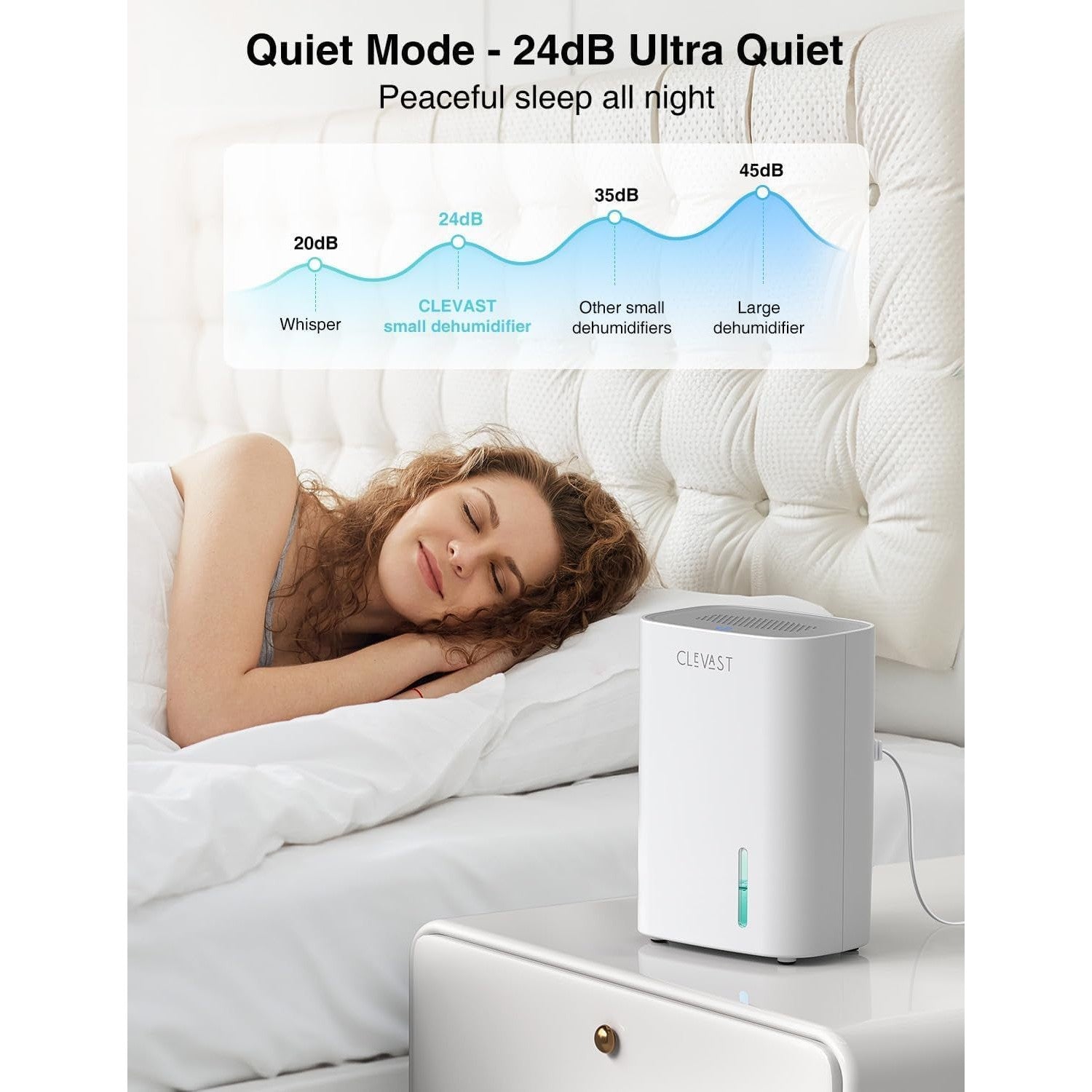 Small Dehumidifier for Home, 30Oz Mini Quiet Dehumidifier for Bathroom Bedroom, Portable Compact Air Dehumidifier for Closet, RV, Camper