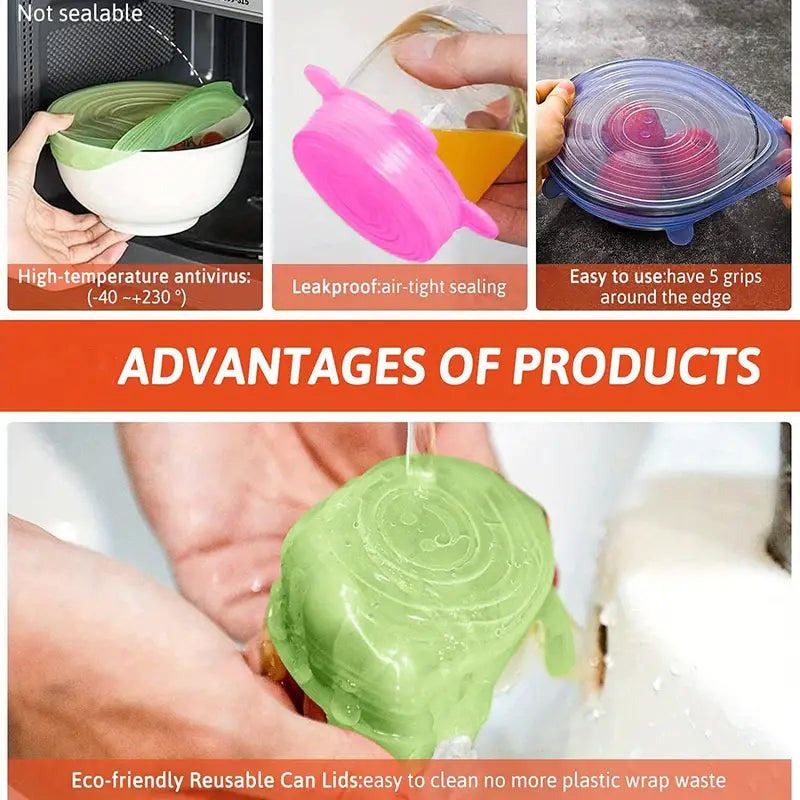 Roomlift stretch lids leakproof and easy to use