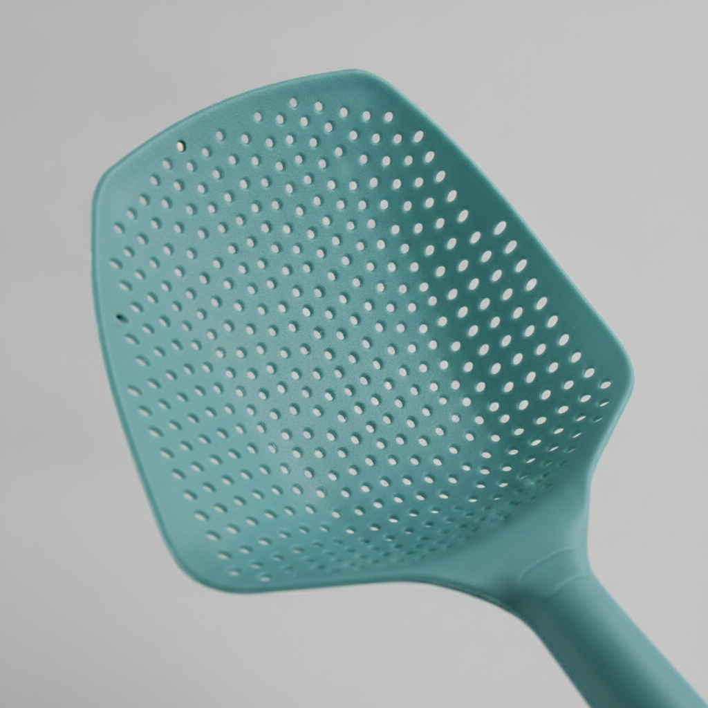 Roomlift scoop strainer perforated drainage holes